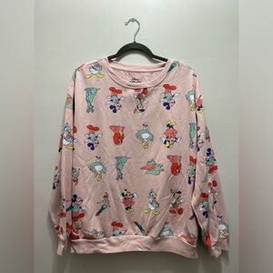 Disney Parks 100 Years of Wonder  SweatShirt Size XXL Mickey & Friends Pink